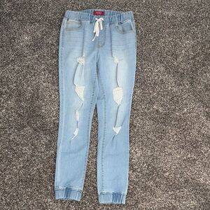 GUESS Distressed Denim Joggers Women’s